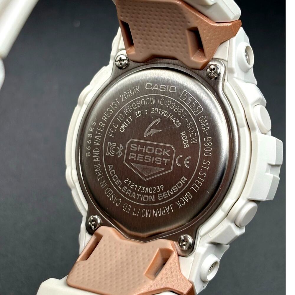 Casio G-Shock GMA-B800-7A Step Tracker Bluetooth White Rose Gold Women's Watch - Picture 10 of 17